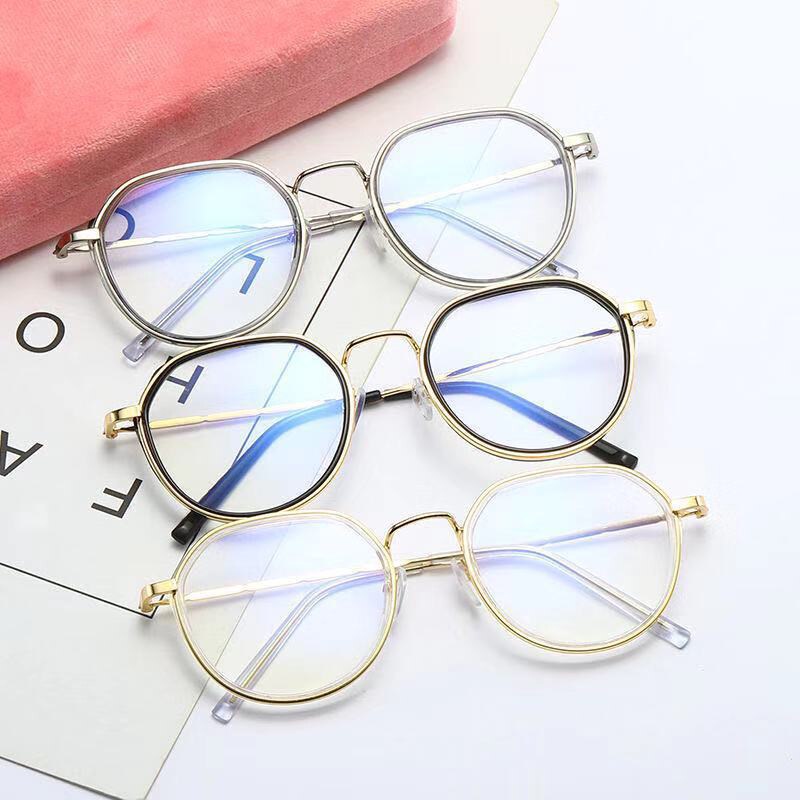 Mắt Kính Gọng Nhỏ Chống Ánh Sáng Xanh Phong Cách Retro Dành Cho Nữ