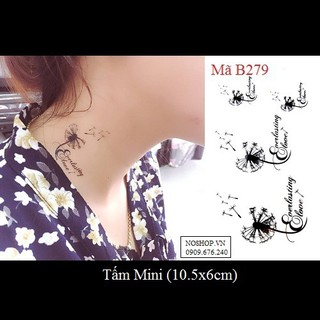 Xăm dán tattoo bồ công anh B279