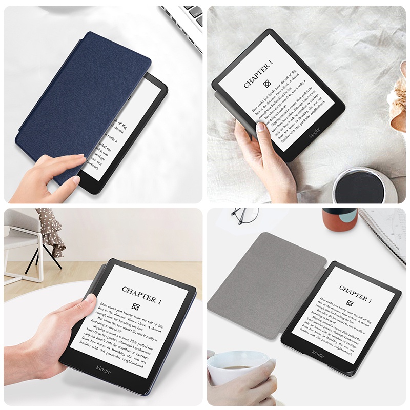 Bao da bảo vệ bằng da PU cho Amazon Kindle Paperwhite 5 Signature thế hệ thứ 11 6.8 Inch 2021
