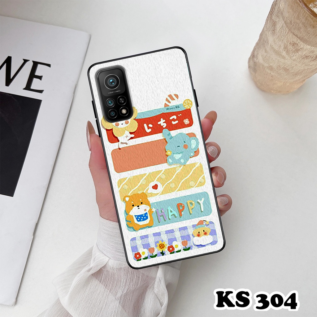 Ốp lưng Xiaomi Mi 10T 5G - Xiaomi Mi 10T Pro 5G - Ốp in hình gấu &amp; thỏ đang yêu - Lưng nhám viền TPU cao cấp