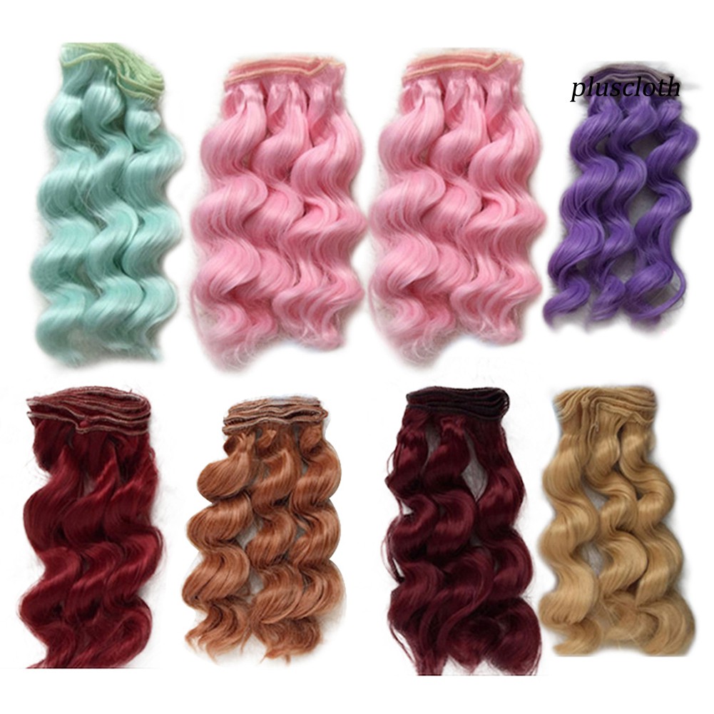 Tóc Giả Dài 15cm Xoăn Gợn Sóng Cho Búp Bê