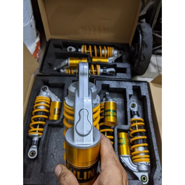 Phuộc sau OHLINS bình dầu mẫu 2019 có núm tăng chỉnh gắn Dr Wave RS WIN MAX TAURUS SIRIUS JUPITER AXELO ELEGANT