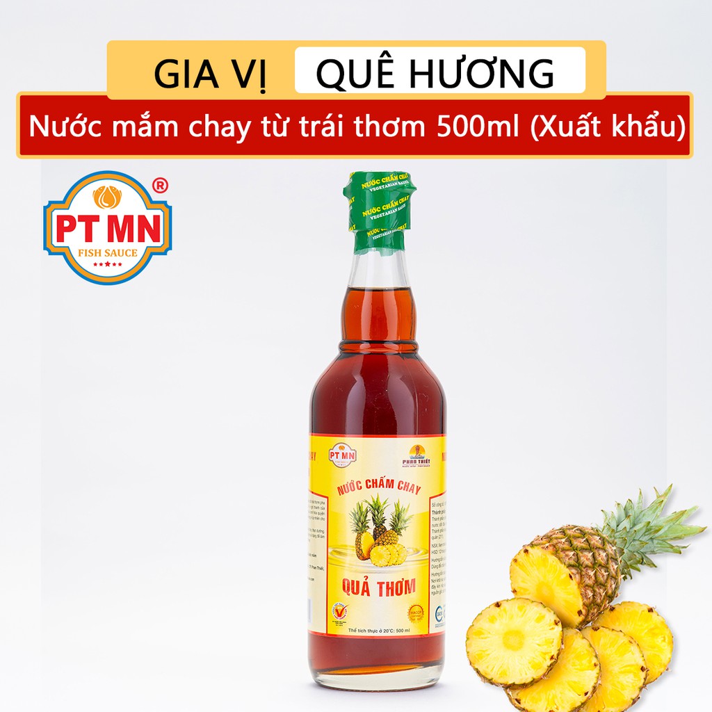 Nước Mắm Chay Phan Thiết Mũi Né Hảo Hạng Trái Thơm Xuất Khẩu 500ml GIA VỊ QUÊ HƯƠNG