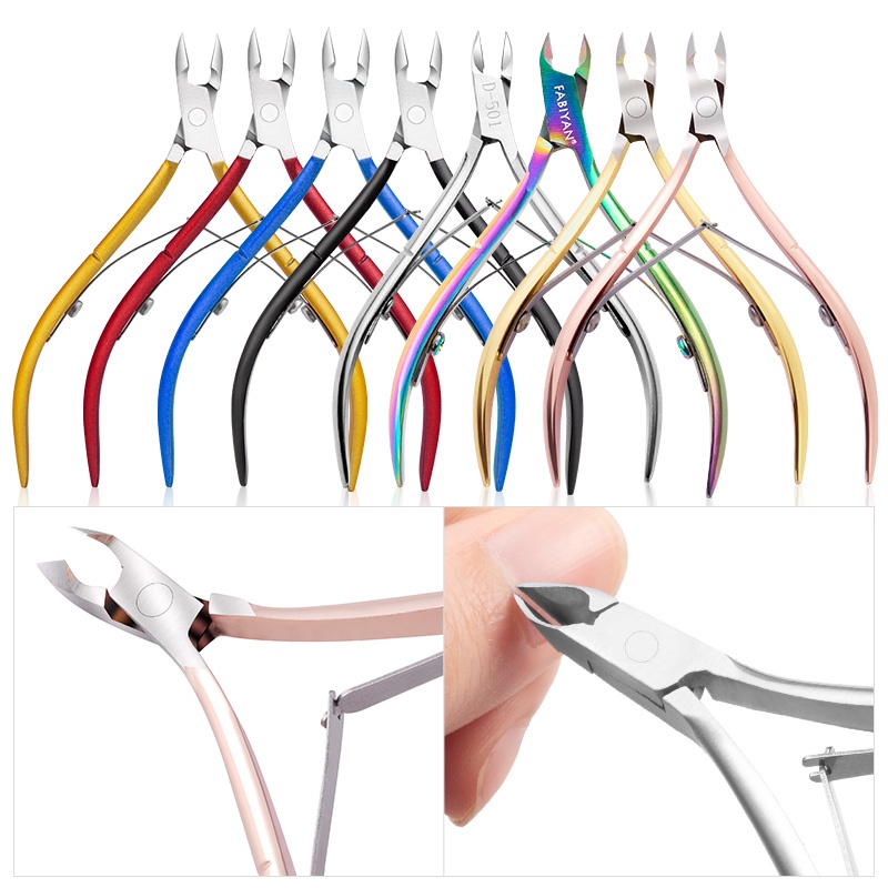 Kềm cắt da chết móng tay LUSLUKING màu cầu vồng