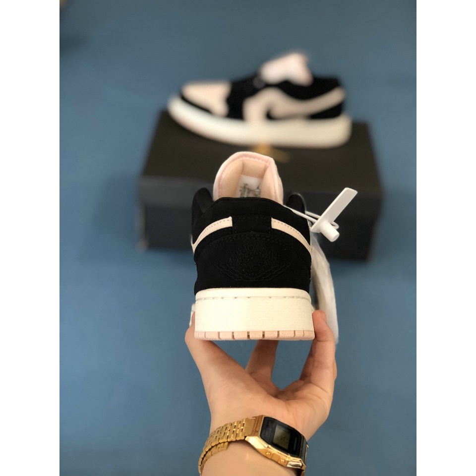 Giày jordan low 1 hồng đen bản SC full phụ kiện ảnh thật