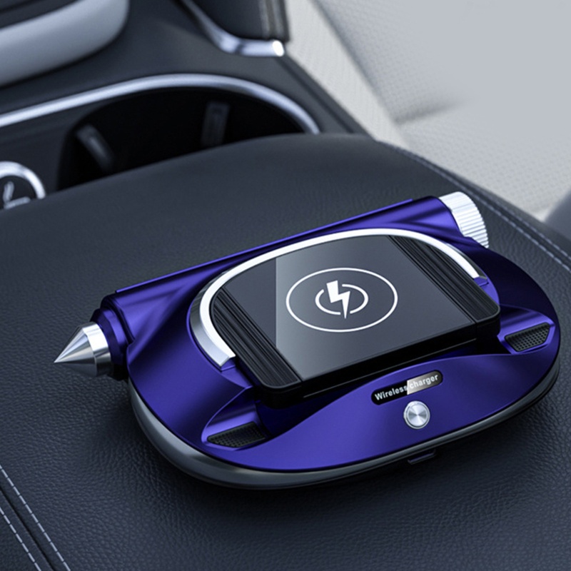 Bộ Sạc Điện Thoại Không Dây 15W Hỗ Trợ Thẻ Số USB Cho Xe Hơi