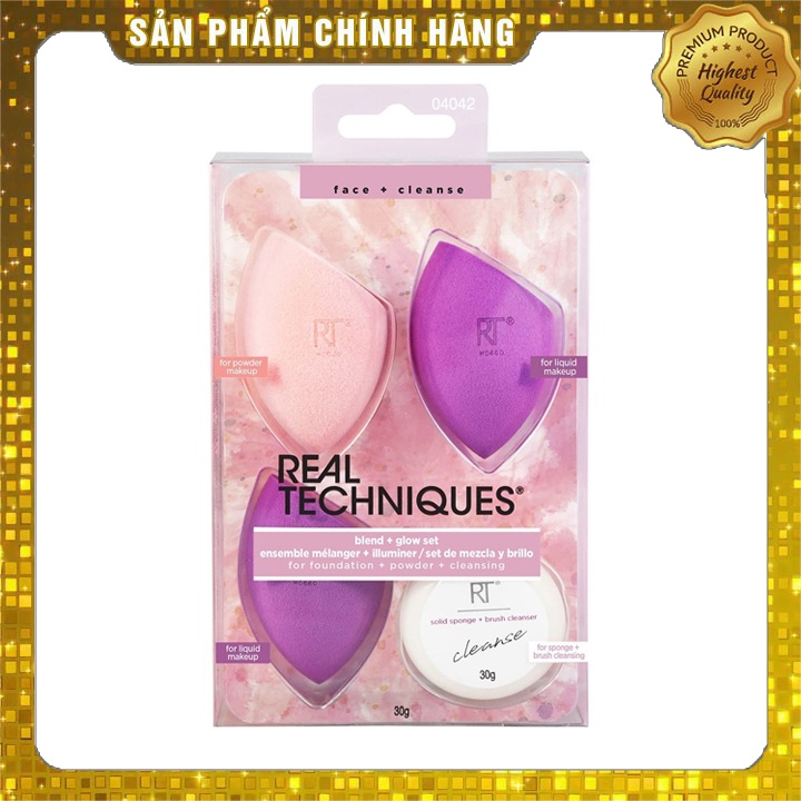 Bộ Mút Trang Điểm Real Techniques Blend Glow Set