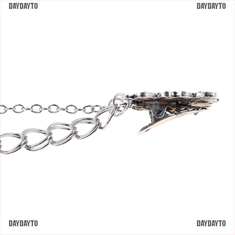 Ghim Cài Áo Hình Hoa Phối Dây Xích Thời Trang Cho Nữ