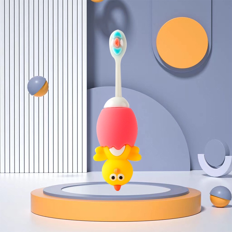 Bàn Chải Đánh Răng Silicon Lông Siêu Mềm Không Làm Đau Cho Bé 1-7 Tuổi