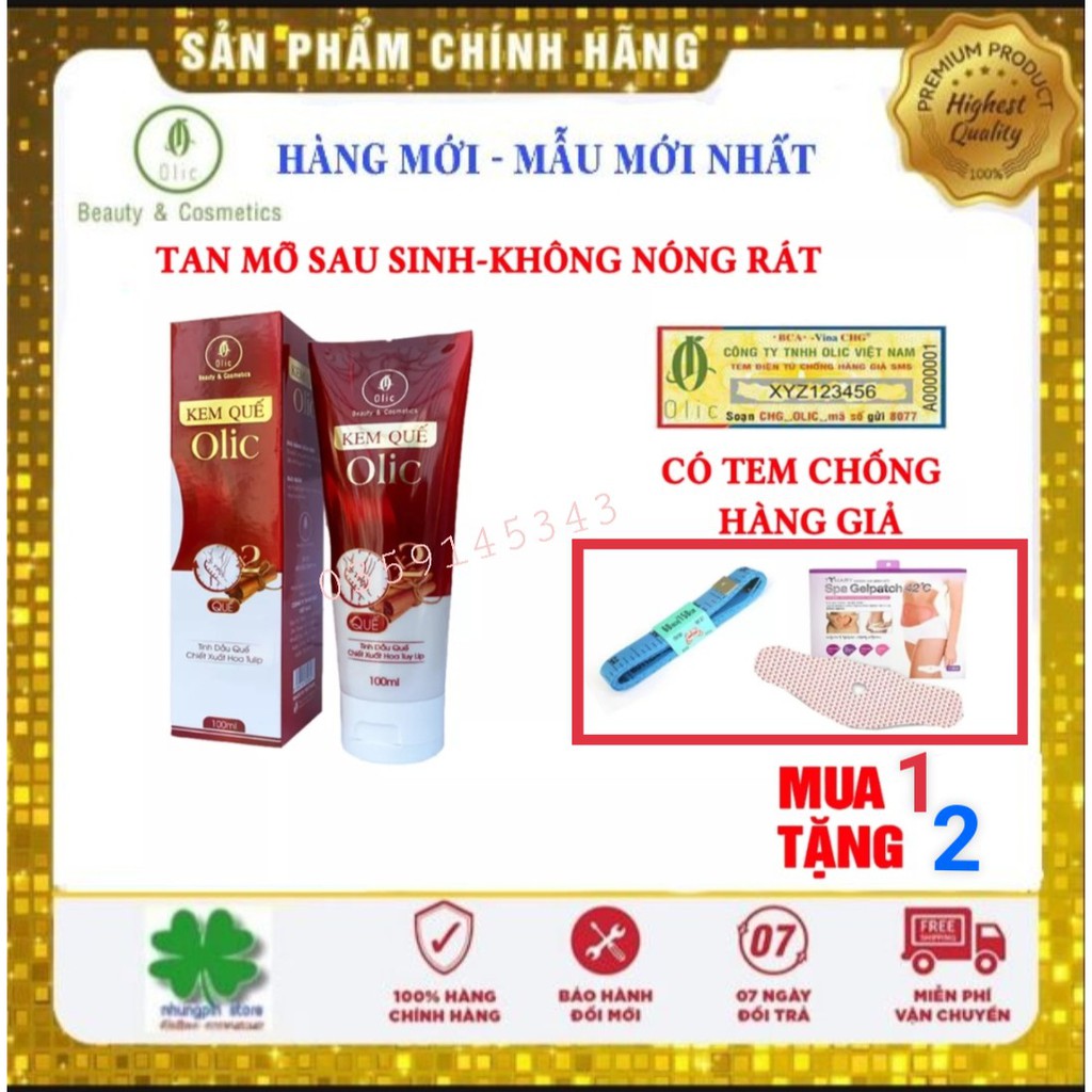 [MUA 1 TẶNG 2 ] KEM TAN MỠ OLIC - KEM QUẾ - GEL SĂN CHẮC QUẾ 100G CHÍNH HÃNG - DATE MỚI