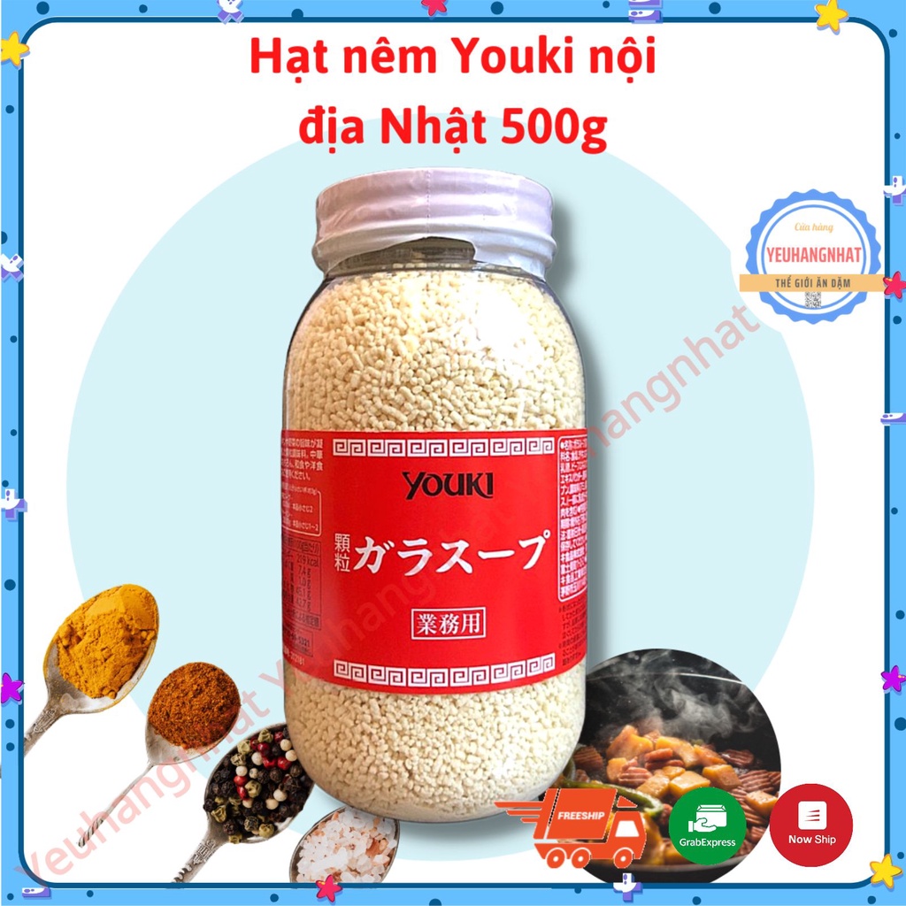 Hạt nêm Gà Youki 500gram Nhật Bản - bột nêm gia vị ngon Nhật bản