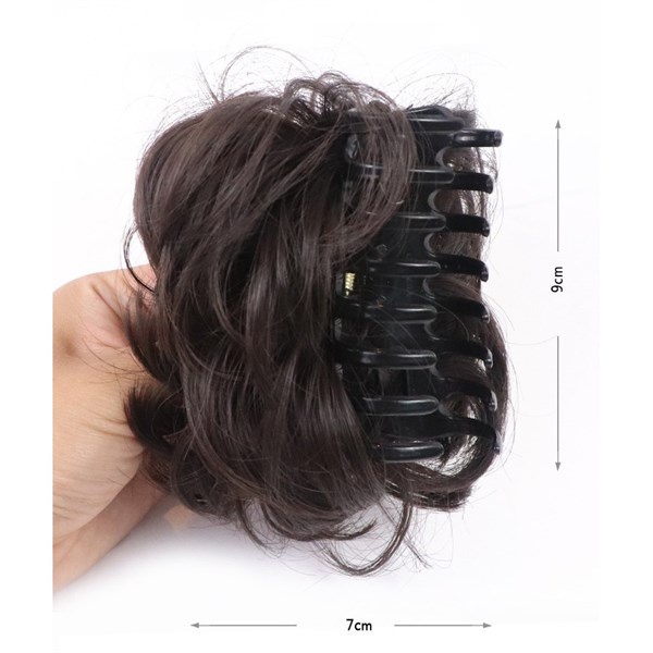 Tóc giả búi kẹp ngoặm xoăn Koty Beauty búi rối trung niên cao cấp dễ sử dụng TG305