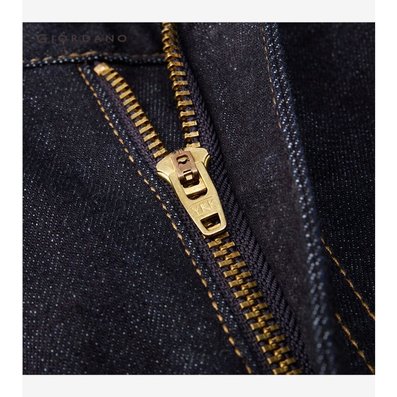 Quần jeans GIORDANO 18112071 denim cạp vừa co giãn thời trang dành cho nam