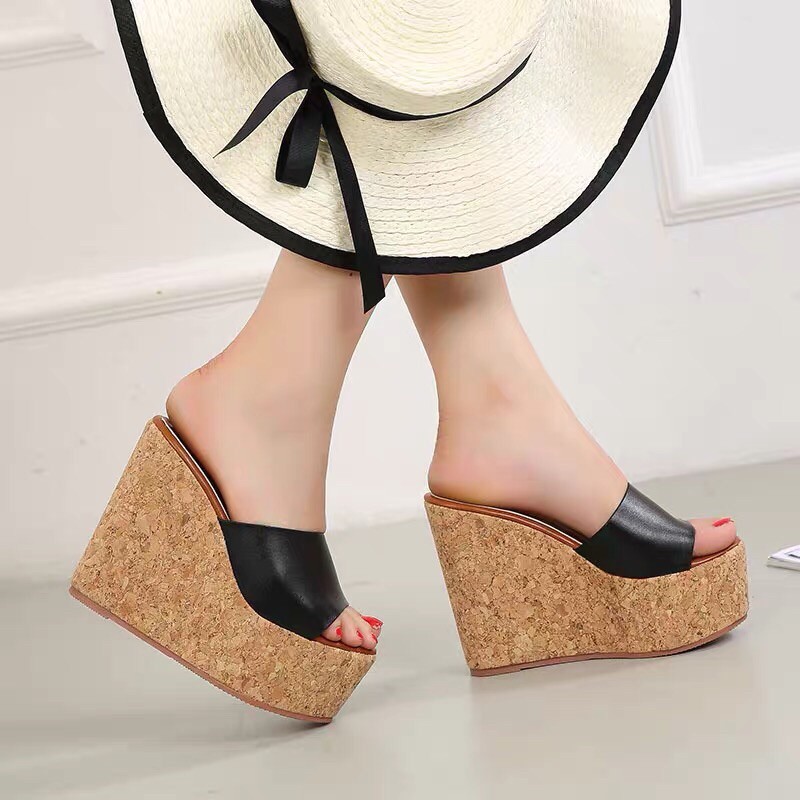 Dép đế xuồng màu trơn thanh nhã 13 cm, hàng cao cấp