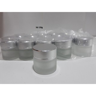Combo 20 lọ thủy tinh phun mờ cao cấp 10g nắp bạc giá 239k