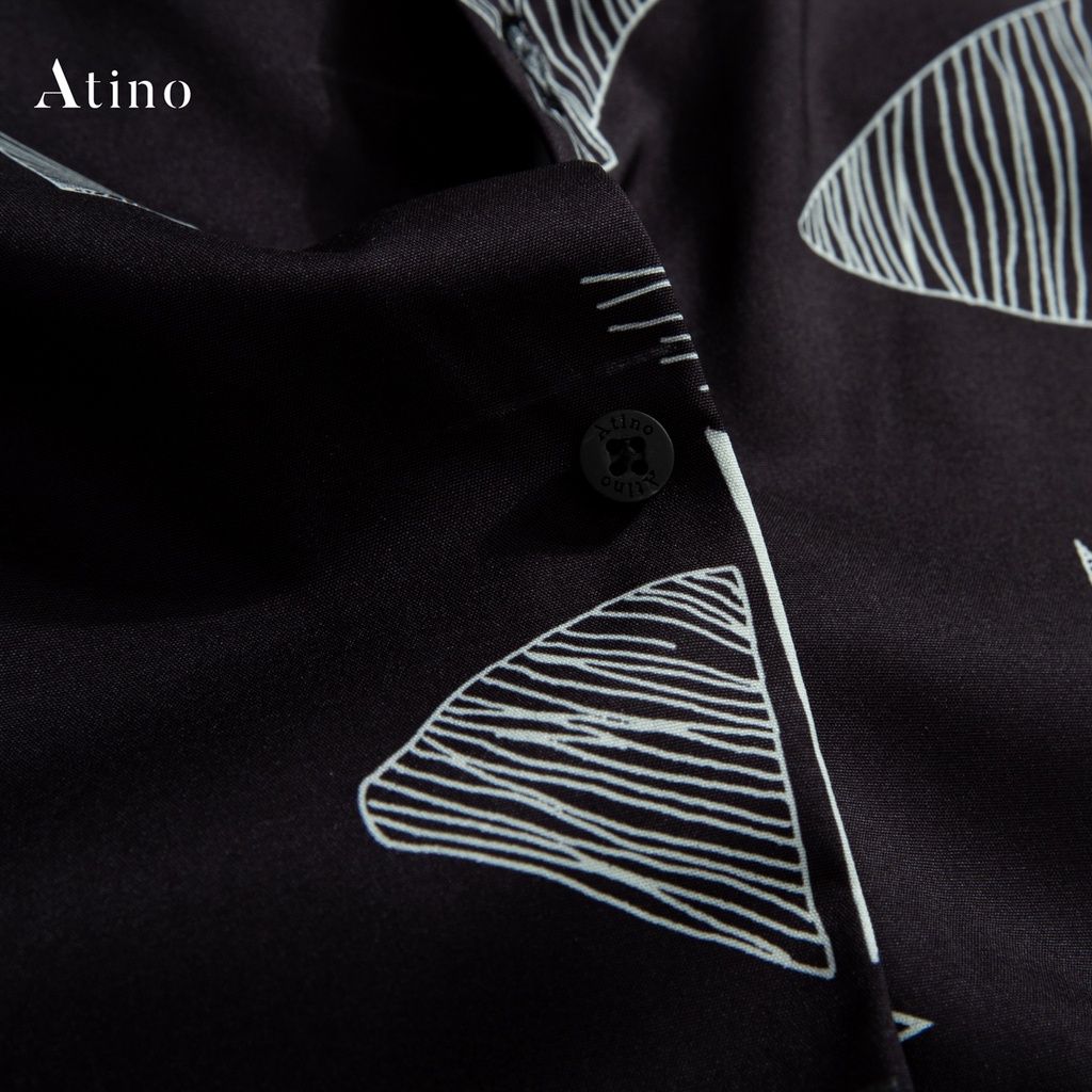 Áo sơ mi cuban shirt cộc tay nam DIAMO ATINO vải lụa form regular SM4506