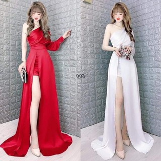 Đầm Xòe Dự Tiệc Tay Cách Điệu