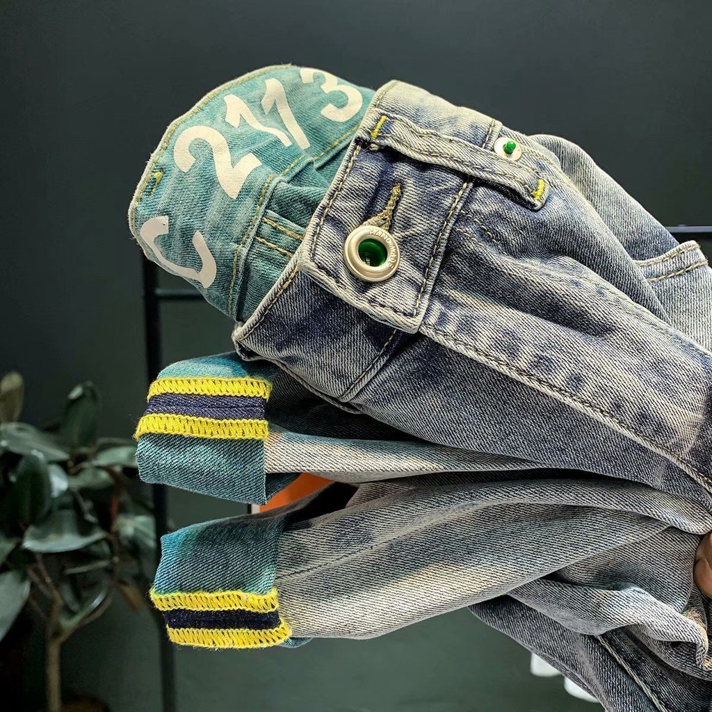 Quần Jeans Denim Dáng Ôm Co Giãn Thời Trang Xuân Hè Mới Cho Nam