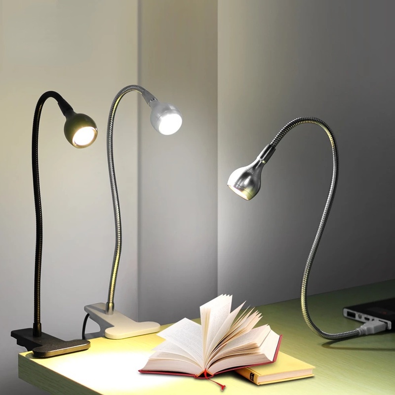 Đèn LED Để Bàn Đọc Sách Bảo Vệ Mắt Sạc Cổng USB Có Kẹp Tiện Dụng