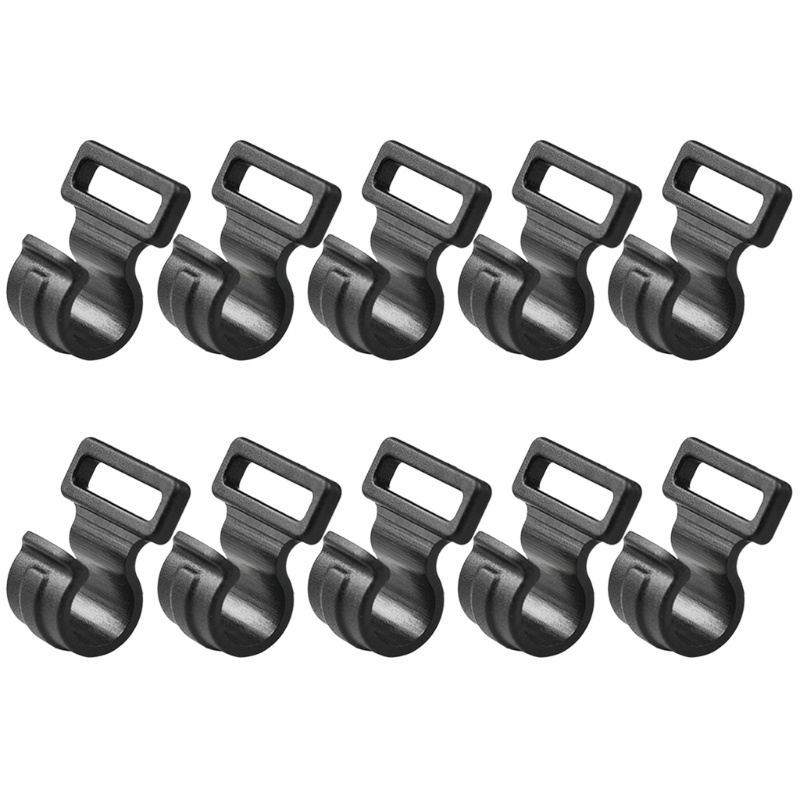 Bộ 10 Móc Kẹp Dây Lều Cắm Trại Màu Đen