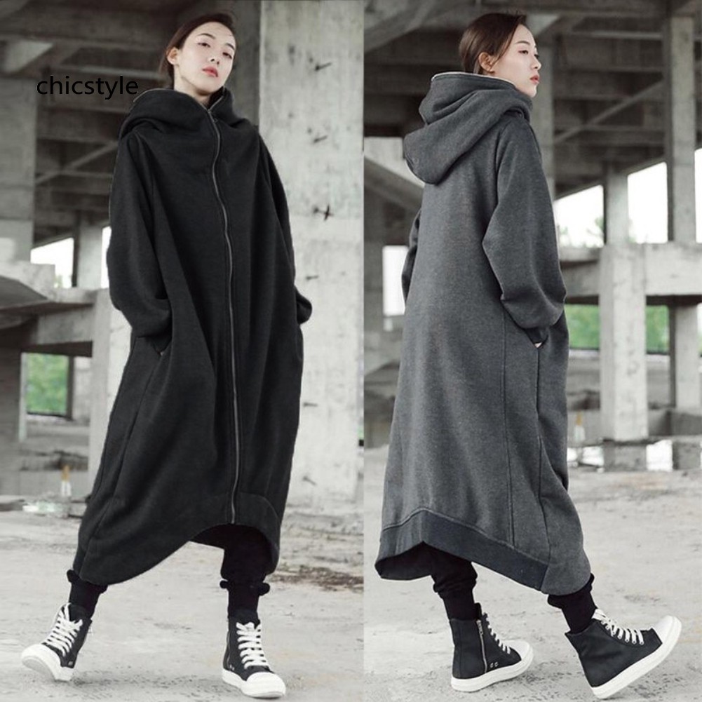Áo khoác dài dáng rộng có mũ thời trang cá tính | BigBuy360 - bigbuy360.vn