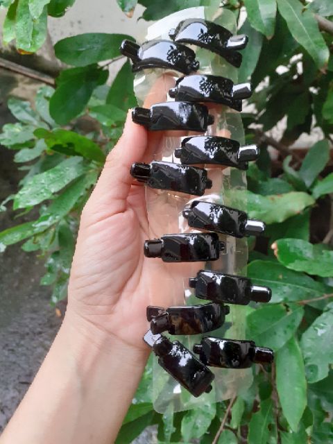 Kẹp mỏ vịt nhựa màu đen 4cm