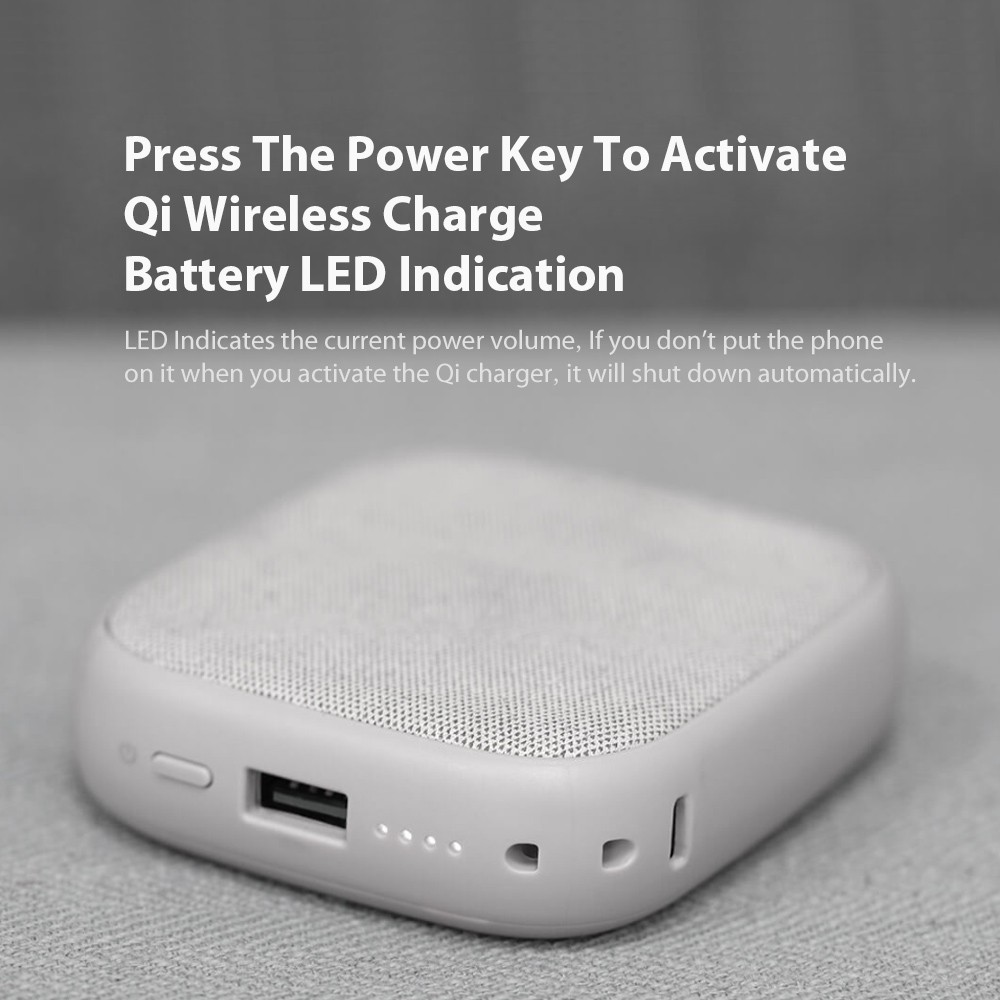Sạc dự phòng không dây Xiaomi SOLOVE 10000mAh QI cổng USB cho iPhone XS MAX Samsung S9 S10