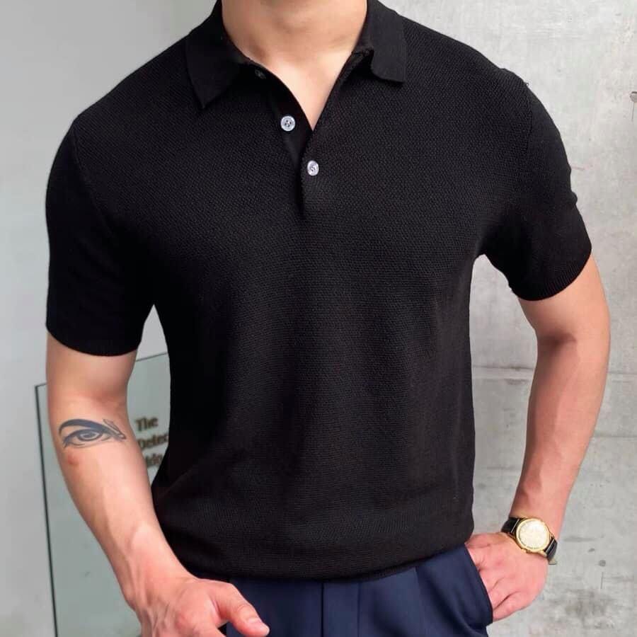 Áo Polo Nam Vải Dệt Kim Đan Vân Hạt Sọc Nhiều Màu , Thun Cổ Bẻ Co Giãn - Thoáng Khí Kiểu Hàn Divide 79 PLM633 | BigBuy360 - bigbuy360.vn