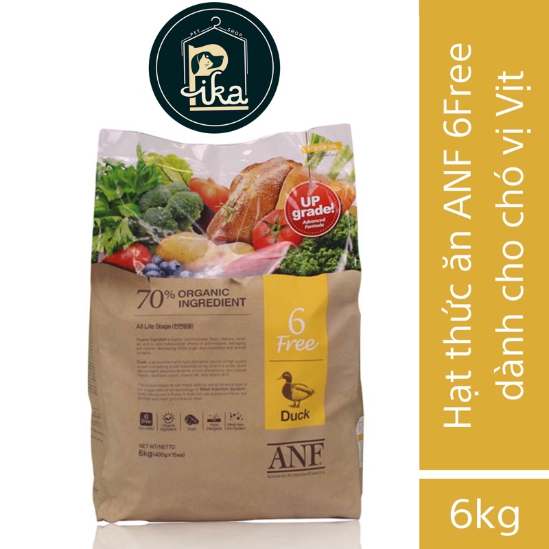 Hạt Hữu Cơ Cao Cấp ANF 6Free Cho Chó  vị Cừu, Vịt, Cá hồi - Pika Petshop