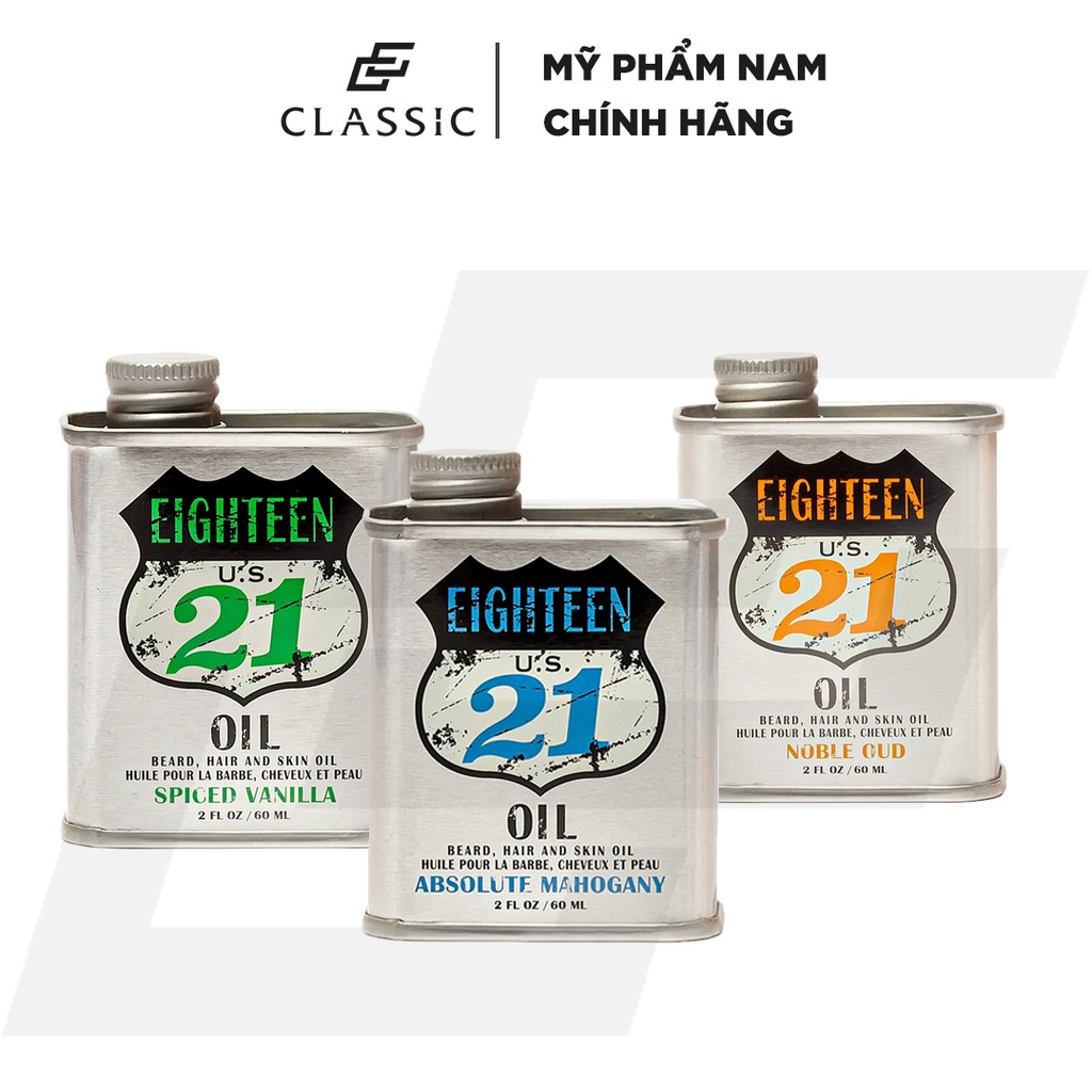 Tinh dầu dưỡng 18.21 Man Made Oil 65ml (Râu, Tóc và Da)