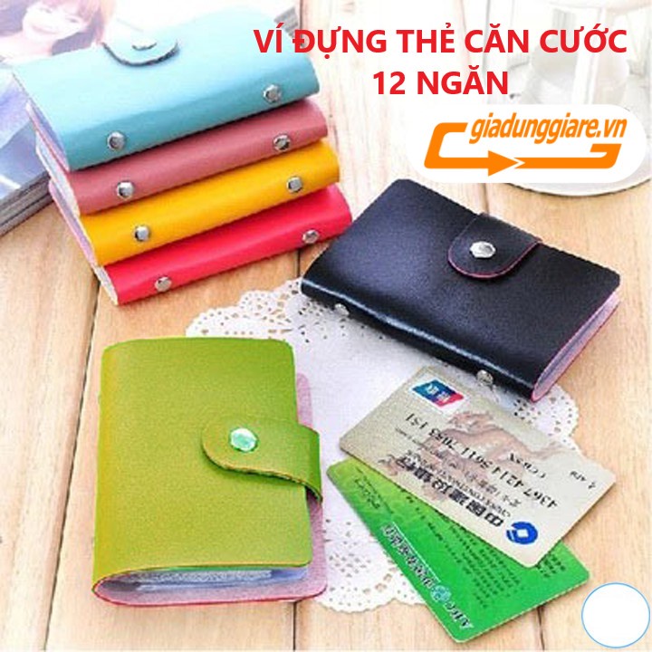 VÍ ĐỰNG THẺ căn cước (12 ngăn) tránh thất lạc bảo vệ thẻ ATM danh thếp card visit thẻ học sinh bằng lái xe tiện lợi