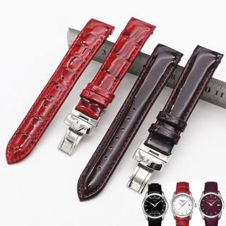 Dây đồng hồ Da khóa bạc Tissot size 18mm, Dây da đeo Cho Đồng Hồ Tissot 1853 T035 cao cấp