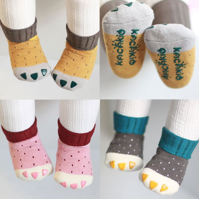 Tất Cổ Thấp Hoạ Tiết Hoạt Hình Chống Trượt Cho Bé