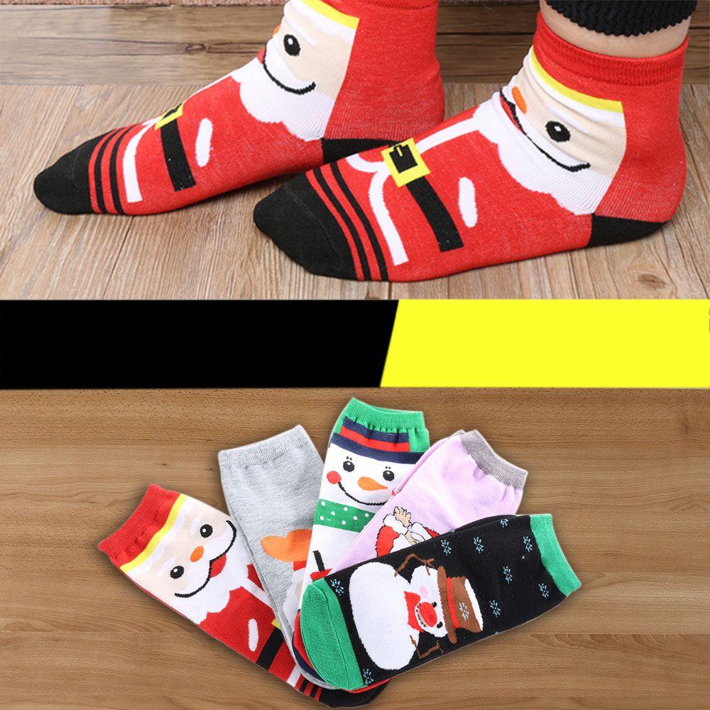 Set 10 Đôi Tất Cotton Hoạ Tiết Giáng Sinh Dễ Thương
