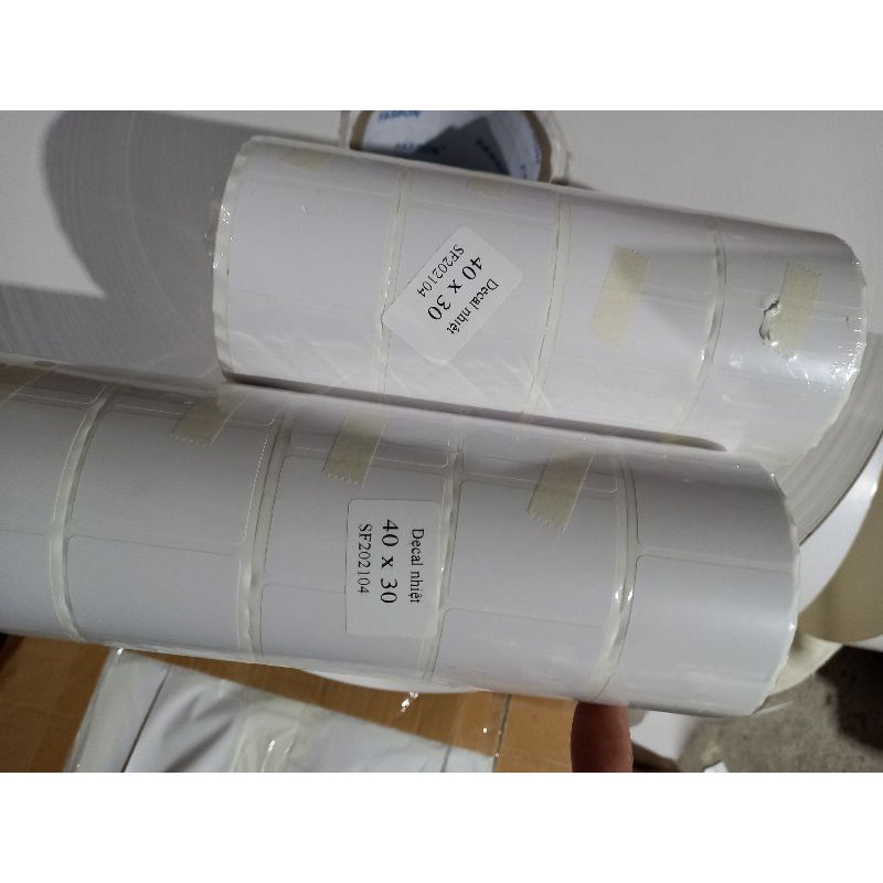 Giấy in tem trà sữa .trà chanh 40x30 tem nhiệt