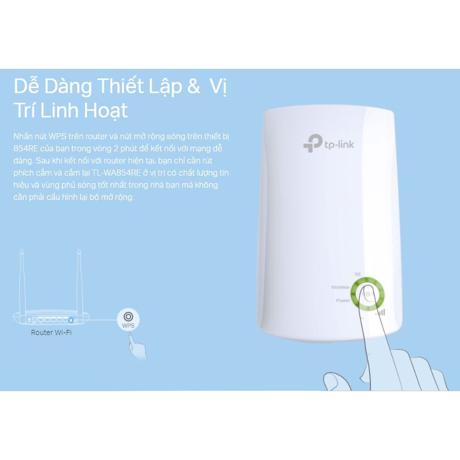 Bộ Mở Rộng Sóng Wi-Fi Tốc Độ 300Mbps TP-LINK TL-WA854RE