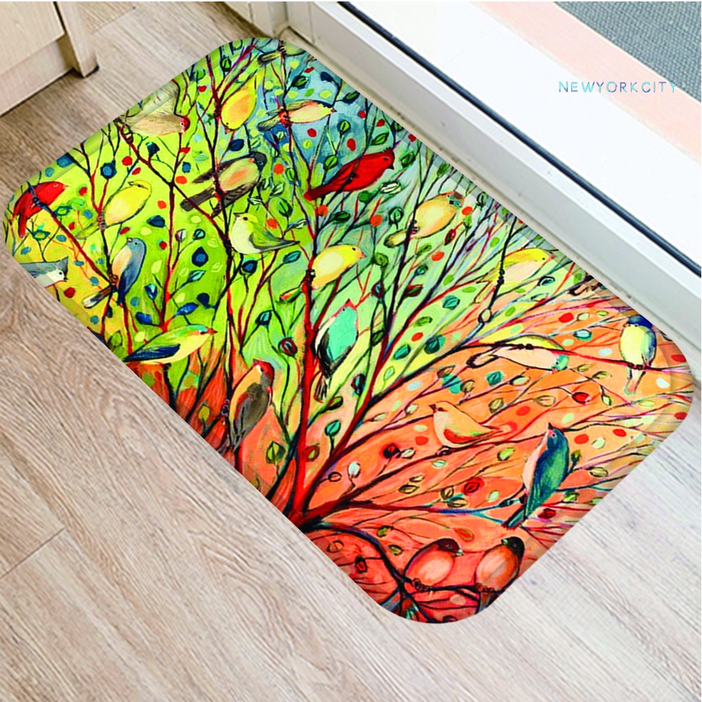 Thảm lót cửa chùi chân Chống Trượt Hình Cành Hoa