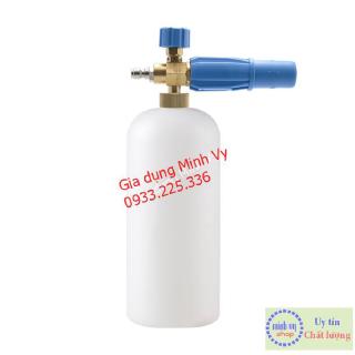 Bình tạo bọt tuyết gắn súng phun rửa xe 1l - bình dày - mỏ ngắn - bt1lv3