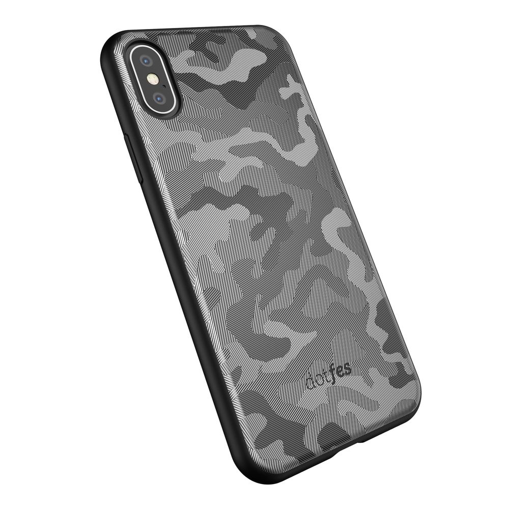 iPhone XS Max Case Dotfes Ultra Slim Fit Camouflage Pattern Case Liquid Silicone Gel Cover with Full Body Protection Anti-Scratch Shockproof Case Non-Slip Wireless Charging Protection Case Cover Compatible with iPhone XS Max XR 8 Plus 7 Plus 8