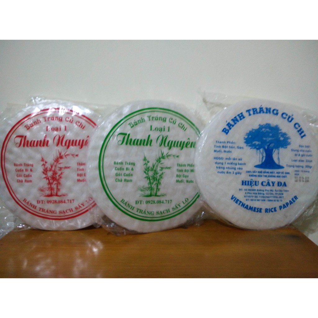 Bánh tráng cuốn rau Hiệu Thanh Nguyên 300g&500g(bánh không nhúng nước, có thể cắt ra làm bánh tráng trộn)