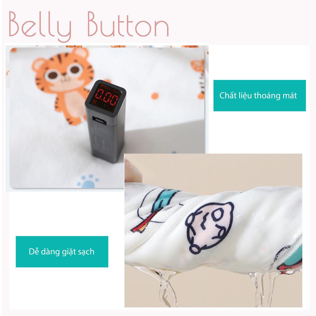 Khăn ủ cho bé sơ sinh BellyButton 100% cotton cao cấp, khăn tắm cho bé sơ sinh thấm hút và thoáng khí tốt
