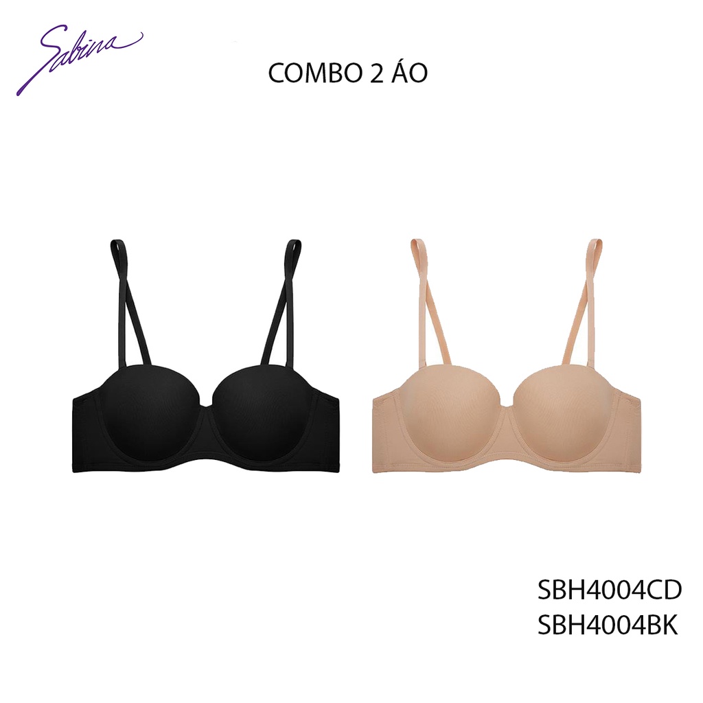 Combo 2 Áo Lót Mút Vừa Nâng Ngực Chỉnh 7 Kiểu Dây Soft Doomm 7 Ways Màu Da Hoặc Màu Đen By Sabina SBH4004