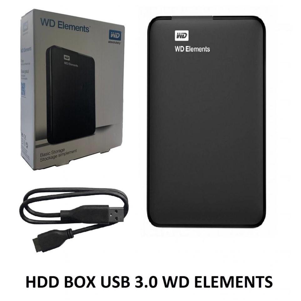 Ổ cứng di động HDD Box WD ELEMENTS 1TB 500GB 2.5” USB 3.0 [ Bảo hành 24 tháng] mới 100%