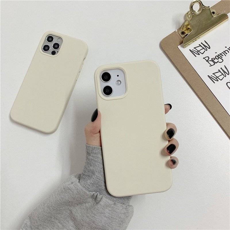 vivo 1808 1811 1820 1812 1807 1817 1801 1819 1806 1818 1816 1802 1814 1804 1805 1851 1815 Simple white TPU silicone mobile phone protective cover Pure color mobile phone anti dropping shell White Beige mobile phone soft shell