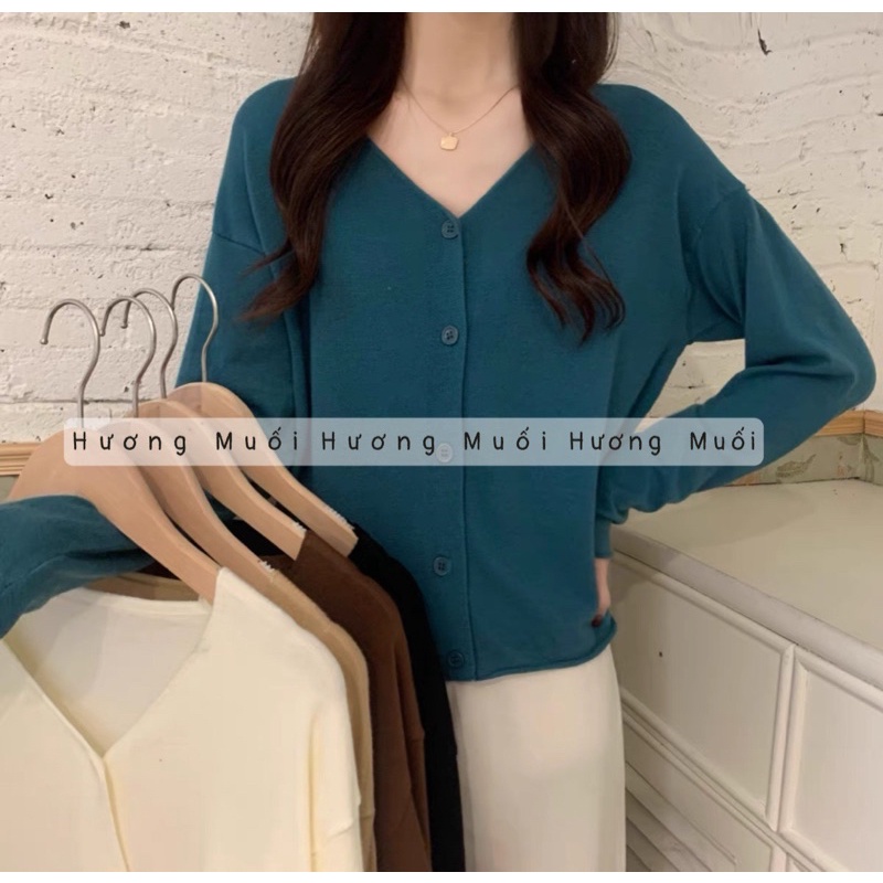 Áo cardigan cúc hàn quốc - chất len mịn đẹp | BigBuy360 - bigbuy360.vn