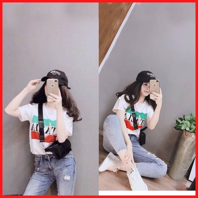 Áo Thun Nữ Tay Ngắn In Chữ ITALIA ATN6064