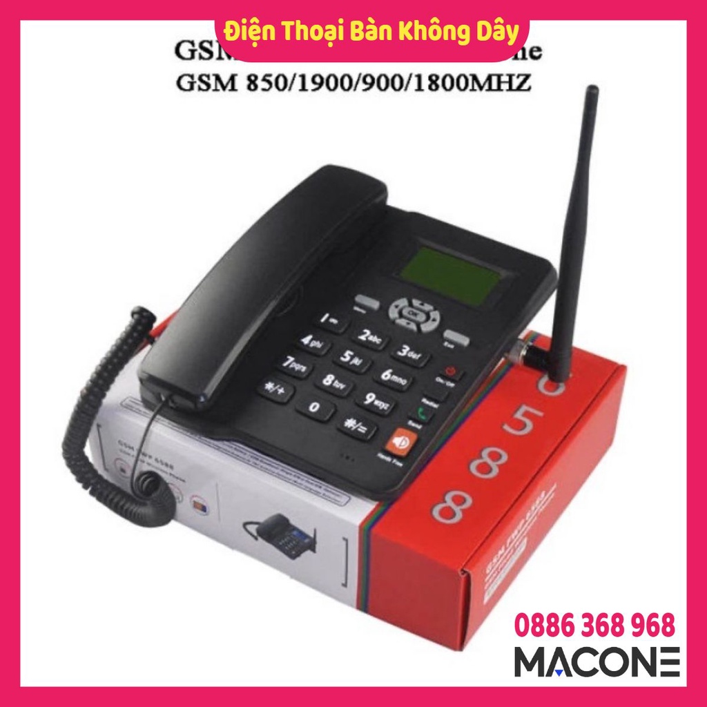 Điện thoại bàn không dây lắp sim viettel, vina, mobi, gphone, homephone chuyên dụng MACONE 6588