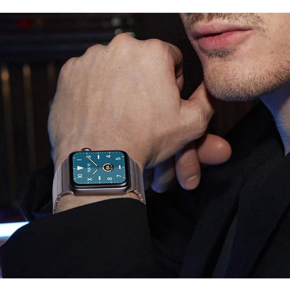 Dây Đeo Đồng Hồ Bằng Thép Không Gỉ 45mm 41mm 44mm 40mm 42mm 38mm Cho Apple Watch Series 7 6 5 SE 4 3 2 1