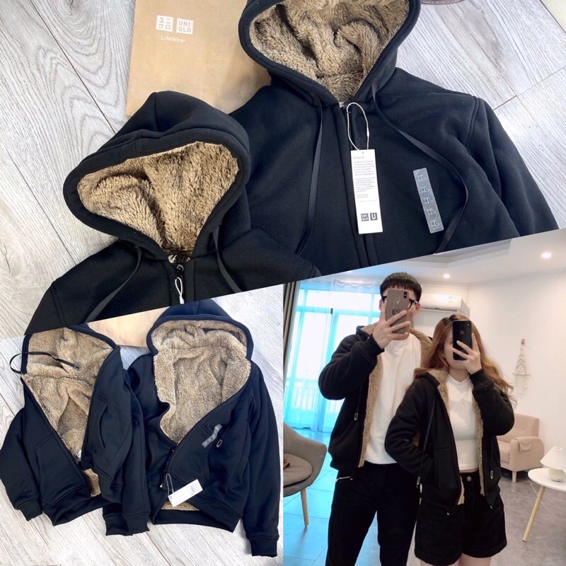Áo Nỉ Hoodie Lông Cừu Nam Nữ Có Mũ, áo lông hàng chuẩn đẹp dày dặn mềm mại mặc cực ấm BACIMI | BigBuy360 - bigbuy360.vn