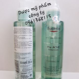 Sữa Rửa Mặt Da Mụn da dầu Eucerin Pro ACNE Gel 200ml